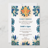 インディアンプレ結婚のサンゲート式招待状 招待状 (正面)