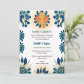 インディアンプレ結婚のサンゲート式招待状 招待状 (スタンド正面)
