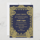 インディアンプレ結婚のサンゲート式招待状 招待状 (正面)