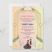 インディアンプレ結婚のサンゲート式招待状 招待状 (正面)