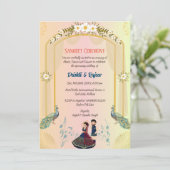 インディアンプレ結婚のサンゲート式招待状 招待状 (スタンド正面)