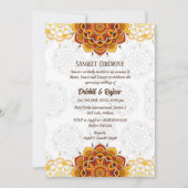 インディアンプレ結婚のサンゲート式招待状 招待状 (正面)