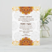 インディアンプレ結婚のサンゲート式招待状 招待状 (スタンド正面)