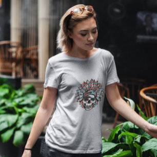 インディアンヘアドレススカルの不具合 Tシャツ