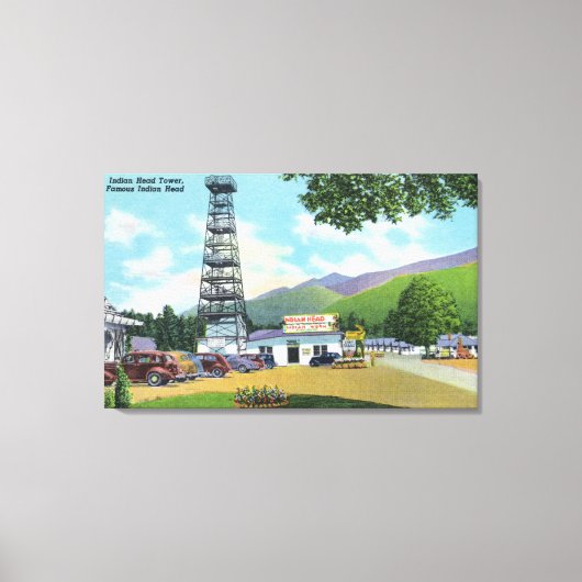 インディアンヘッドおよびインディアンヘッドタワービュー キャンバスプリント (正面)
