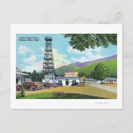 インディアンヘッドおよびインディアンヘッドタワービュー ポストカード (正面)