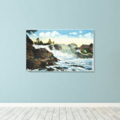 インディアンヘッドと滝ビューの老人 キャンバスプリント (インサイチュ (ウッドフロア))