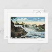 インディアンヘッドと滝ビューの老人 ポストカード (正面/裏面)