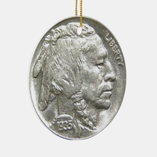 インディアンヘッドオーナメント セラミックオーナメント (右)