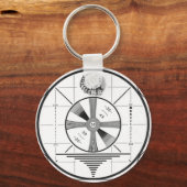 インディアンヘッドテレビ試験パターン キーホルダー (正面)