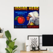 インディアンヘッドワシントンリンゴ ポスター (ホームオフィス)