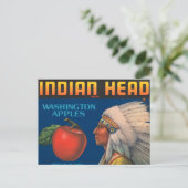 インディアンヘッドワシントンリンズヴィンテージアド ポストカード (スタンド正面)