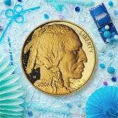 インディアンヘッド金ゴールドコイン ペーパープレート (パーティー)