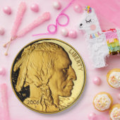 インディアンヘッド金ゴールドコイン ペーパープレート (パーティー)