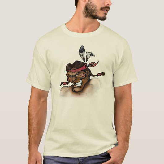 インディアンヘッド顔ティー Tシャツ (正面)