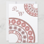 インディアンヘンナメエンディ結婚式招待状 招待状 (正面)