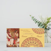 インディアンヘ結婚ンナさんThank Youフォトカード サンキューカード (スタンド正面)