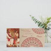 インディアンヘ結婚ンナさんThank Youフォトカード サンキューカード (スタンド正面)