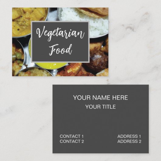 インディアンベジタリアン食品 名刺 (正面/裏面)