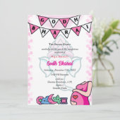 インディアンベビーシャワーゴッドバライヒンズーピンク 招待状 (スタンド正面)