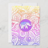 インディアンベビーファーストライスアナプラサナ式 招待状 (裏面)