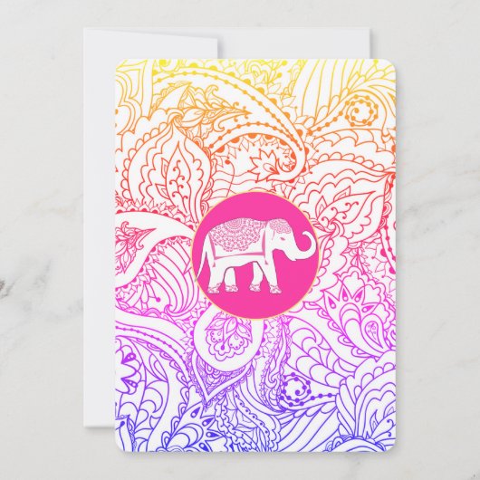 インディアンベビーファーストライスアナプラシャナセレモニー 招待状 (裏面)