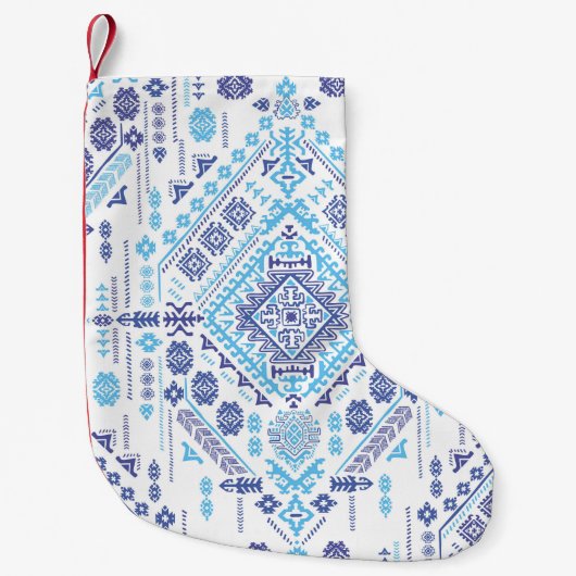 インディアンペイズリーラグ、民族曼荼羅のパターン。 スモールクリスマスストッキング (正面)