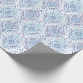 インディアンペイズリーラグ、民族曼荼羅のパターン。 ラッピングペーパー (角)