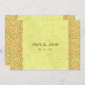 インディアンペイズリー結婚式招待状 招待状 (正面/裏面)