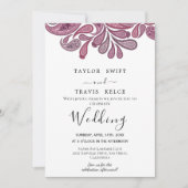 インディアンペイズリー金ゴールド結婚式招待状 招待状 (正面)