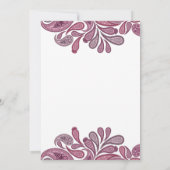 インディアンペイズリー金ゴールド結婚式招待状 招待状 (裏面)