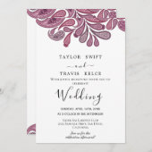 インディアンペイズリー金ゴールド結婚式招待状 招待状 (正面/裏面)