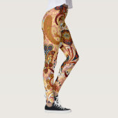 インディアンペイズリー:フローラヴィンテージブラウン レギンス (右)