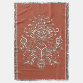 インディアンペイズリー-ブランケット スローブランケット (正面縦)