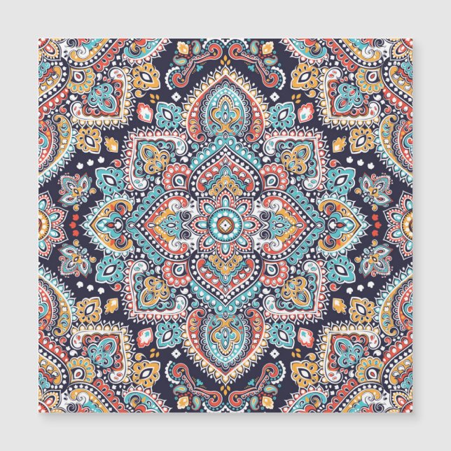 インディアンペイズリー：民族曼荼羅模様 (正面)