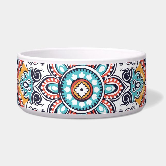 インディアンペイズリー：民族曼荼羅模様 ボウル (正面)