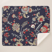 インディアンペイズリー、海軍の背伝統的景、. シェルパブランケット (正面(横))