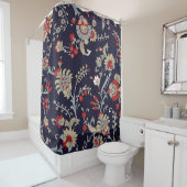 インディアンペイズリー、海軍の背伝統的景、. シャワーカーテン (インサイチュ)