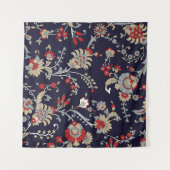 インディアンペイズリー、海軍の背伝統的景、. タペストリー (正面(横))