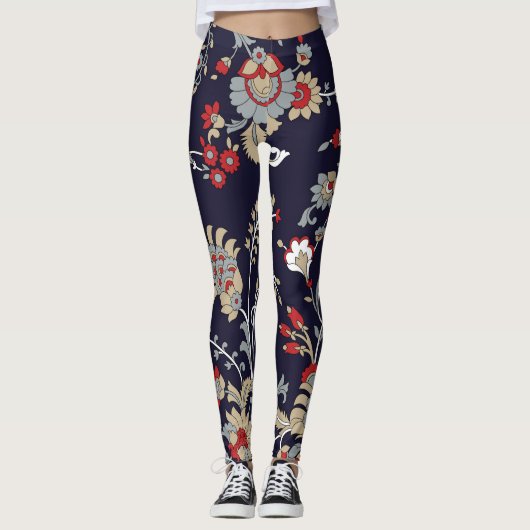 インディアンペイズリー、海軍の背伝統的景、. レギンス (正面)