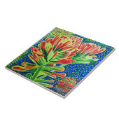 インディアンペイントブラシセラミックタイル、CA先住民工場 タイル (側面)