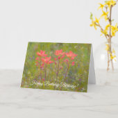 インディアンペイントブラシワイルドフラワー信仰誕生日カード カード (黄色い花)