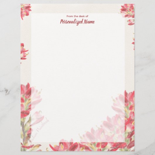 インディアンペイントブラシ消音無線紙シート (正面)