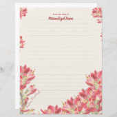 インディアンペイントブラシ裏打ち紙シート (正面/裏面)