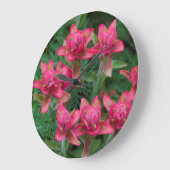 インディアンペイントブラシ ラージ壁時計 (傾斜)