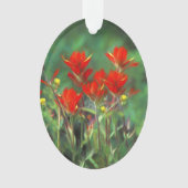 インディアンペイン絵画トブラシ-オリジナルフラワーアート オーナメント (正面)