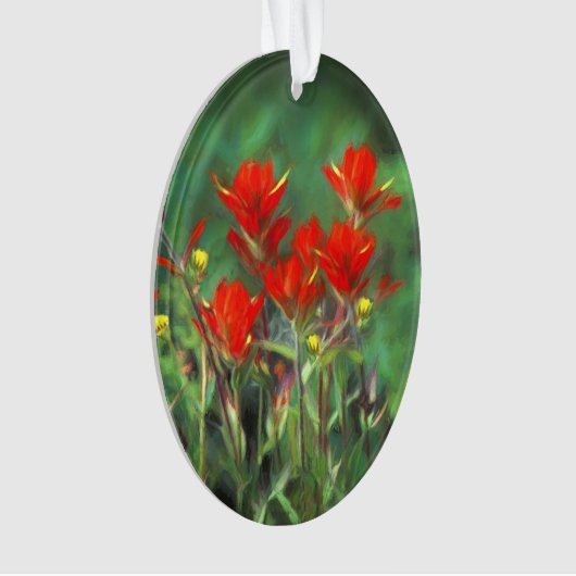 インディアンペイン絵画トブラシ-オリジナルフラワーアート オーナメント (正面)