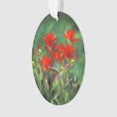 インディアンペイン絵画トブラシ-オリジナルフラワーアート オーナメント (正面)