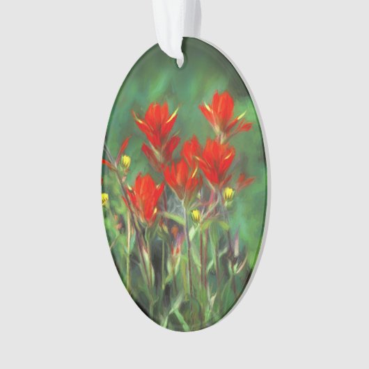 インディアンペイン絵画トブラシ-オリジナルフラワーアート オーナメント (正面)