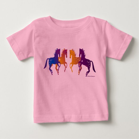 インディアンポニー乳児Tシャツ ベビーTシャツ (正面)